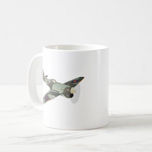 Hawker Tempest British WW2 Flugzeug Kaffeetasse (Vorderseite Links)