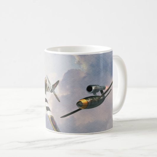 ”Hawker Tempest vs. V1"mug Kaffeetasse (VorderseiteRechts)