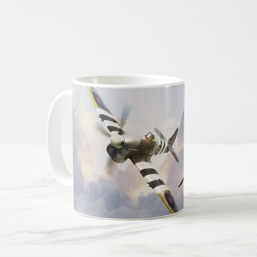 ”Hawker Tempest vs. V1"mug Kaffeetasse (Vorderseite Links)