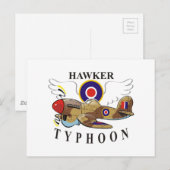 Hawker Typhoon Postkarte (Vorne/Hinten)