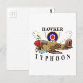 Hawker Typhoon Postkarte (Vorne/Hinten)