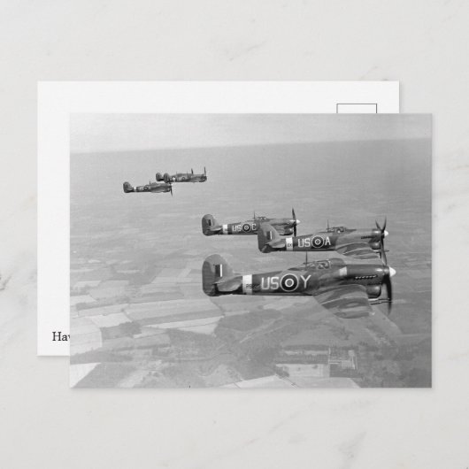 Hawker Typhoons Postkarte (Vorne/Hinten)