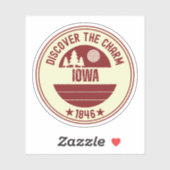 Hawkeye Staat - Iowa Gift Idea Aufkleber (Blatt)