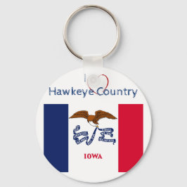 Hawkeyes Iowa Patriotic Flag Button Schlüsselanhänger