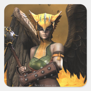 Hawkgirl Quadratischer Aufkleber