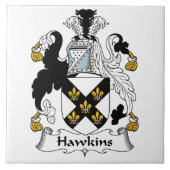 Hawkins Familienwappen Fliese (Vorderseite)