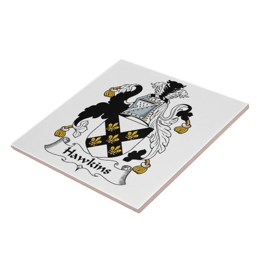 Hawkins Familienwappen Fliese (Seite)