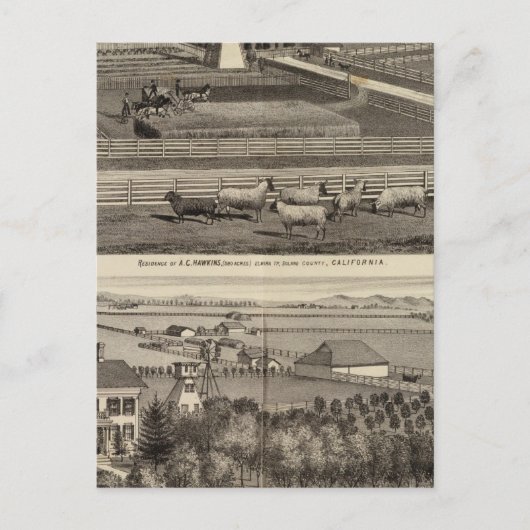 Hawkins, Mayes Wohnsitze Postkarte (Vorderseite)