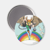 Hawkman Flies Thru Sky Magnet (Vorderseite/Rückseite)