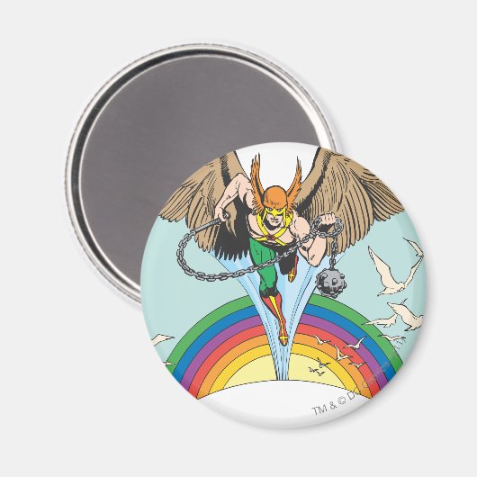 Hawkman Flies Thru Sky Magnet (Vorderseite/Rückseite)