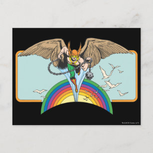 Hawkman Flies Thru Sky Postkarte
