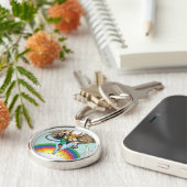 Hawkman Flies Thru Sky Schlüsselanhänger (Seite)