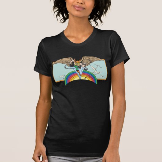 Hawkman Flies Thru Sky T-Shirt (Vorderseite)