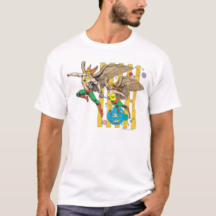 Hawkman & Hawkgirl is more commonly used in German T-Shirt