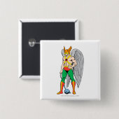 Hawkman Stehende Pose Button (Vorne & Hinten)