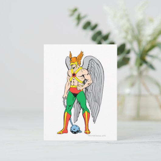 Hawkman Stehende Pose Postkarte (Stehend Vorderseite)