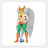Hawkman Stehende Pose Quadratischer Aufkleber (Vorderseite)