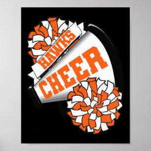 Hawks Cheer Ck Zur Schule Cheerleading-Geist O Poster