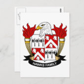 Hawks Familienwappen Postkarte (Vorne/Hinten)