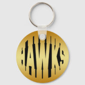 HAWKS - GOLD TEXT SCHLÜSSELANHÄNGER (Vorderseite)