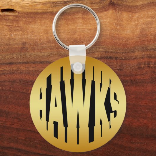HAWKS - GOLD TEXT SCHLÜSSELANHÄNGER (Vorderseite)