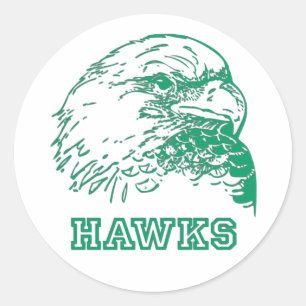 Hawks Logo Runder Aufkleber