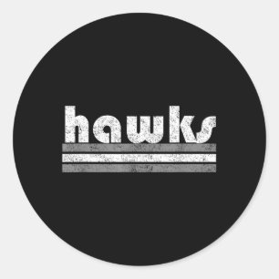 Hawks Schulgeist Pep Rallye Spiel Sports Grau Runder Aufkleber
