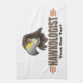 HAWKS - Vögel, Schulsportteam Mascot Geschirrtuch (Vertikal)