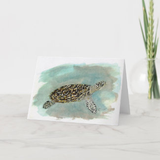 Hawksbill Meeresschildkröte-Anmerkungs-/Gruß-Karte Karte