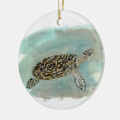 Hawksbill Meeresschildkröteverzierung Keramikornament (Links)