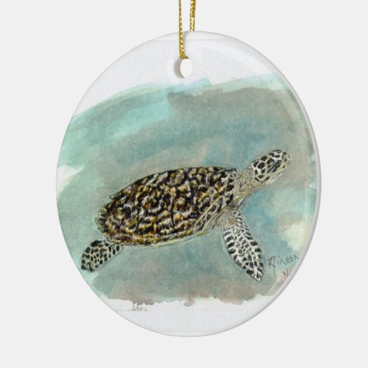 Hawksbill Meeresschildkröteverzierung Keramikornament (Links)