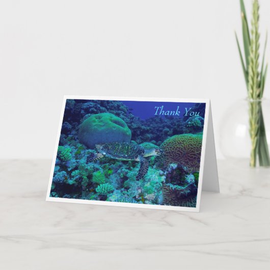 Hawksbill Sea Turtle Grußkarte Dankeskarte (Vorderseite)