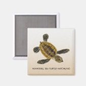 Hawksbill Sea Turtle Hatchling Magnet (Vorderseite/Rückseite)