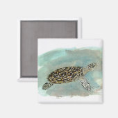 Hawksbill Sea Turtle Magnet (Vorderseite/Rückseite)