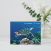 Hawksbill Sea Turtle Postcard Postkarte (Stehend Vorderseite)