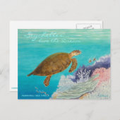 Hawksbill Sea Turtle Postkarte (Vorne/Hinten)