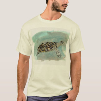 Hawksbill Seeschildkröte-grundlegender T - Shirt