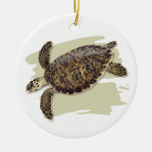 Hawksbill Seeschildkröte-Keramik-Verzierung Keramik Ornament (Vorne)