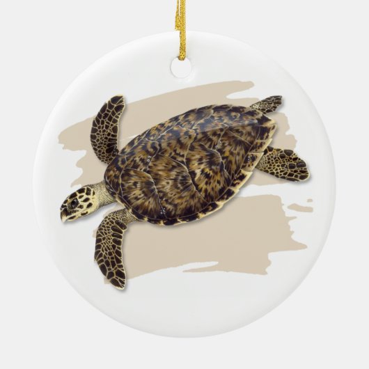 Hawksbill Seeschildkröte-Keramik-Verzierung Keramik Ornament (Hinten)