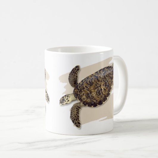 Hawksbill Seeschildkröte-Tasse Kaffeetasse (VorderseiteRechts)