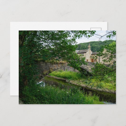 Hawksclough Bridge, Mytholmroyd Postkarte (Vorne/Hinten)