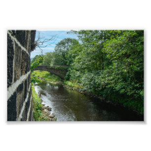 Hawksclough-Brücke über den Fluss Calder Fotodruck