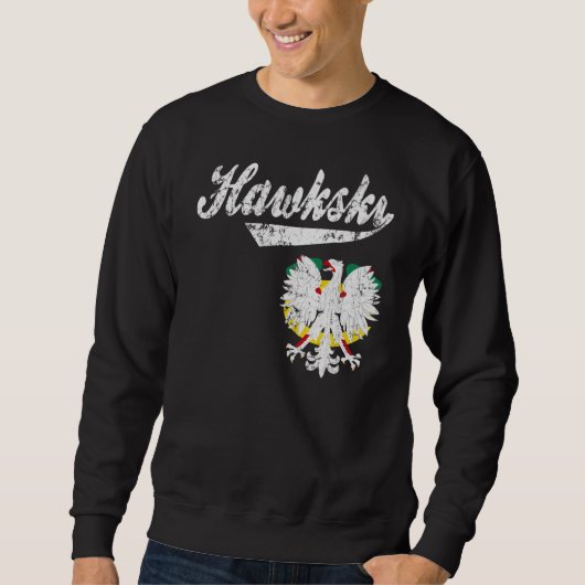 Hawkski Chicago polnischer Fan Sweatshirt (Vorderseite)