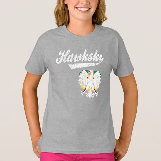 Hawkski Chicago polnischer Fan T-Shirt (Vorderseite)