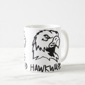 Hawkward - ungeschicktes Falke-Wortspiel Kaffeetasse (VorderseiteRechts)