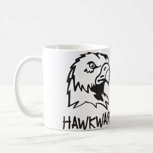 Hawkward - ungeschicktes Falke-Wortspiel Kaffeetasse (Links)