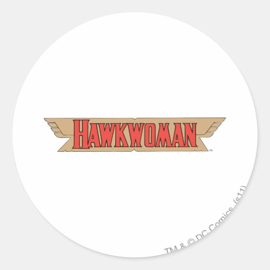 Hawkwoman-Logo Runder Aufkleber (Vorderseite)