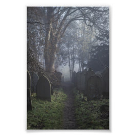 Haworth Churchyard in Mist 4x6 Print Fotodruck