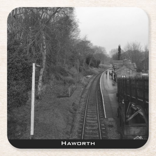 Haworth Railway Rechteckiger Pappuntersetzer (Vorderseite)