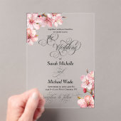 Hawthorn Acrylic Calligraphy Wedding Invitation Acryleinladungen (Insitu (Handheld))